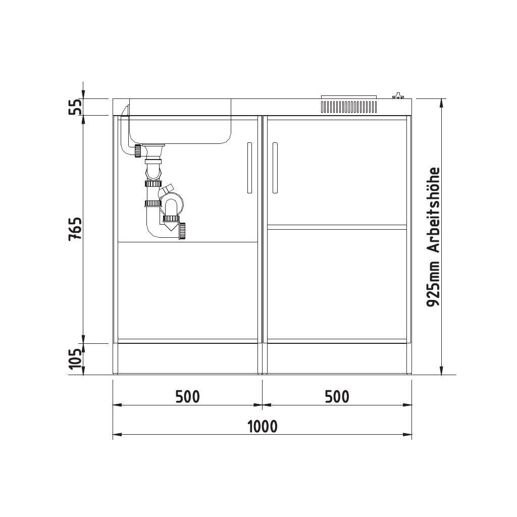 Pantryküche Edelstahl Büroküche