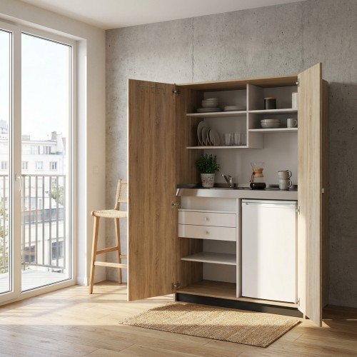 Büroküche Küchencenter mit Drehtüren PKD 120 cm breit Büroküche Küchencenter mit Drehtüren PKD 120 cm breit