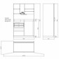 Büroküche Küchencenter mit Drehtüren PKD 120 cm breit [8/10]