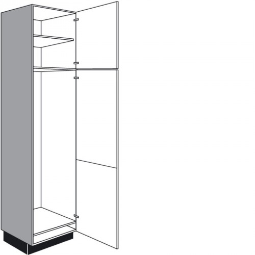 Hochschrank für Einbaugeräte mit 1 Drehtür und 2 Geräte-Drehtüren