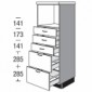 Highboardschrank für Einbaugeräte mit 3 Schubkästen und 2 Auszüge [2/21]