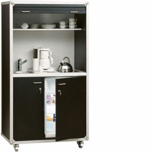 casekitchen heavy pro-art - mobile Schrankküche im Flightcase mit Rollen