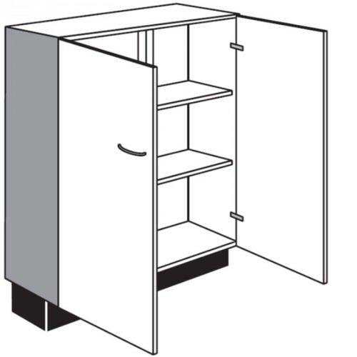 Vitrinen-Unterschrank mit 2 Drehtüren