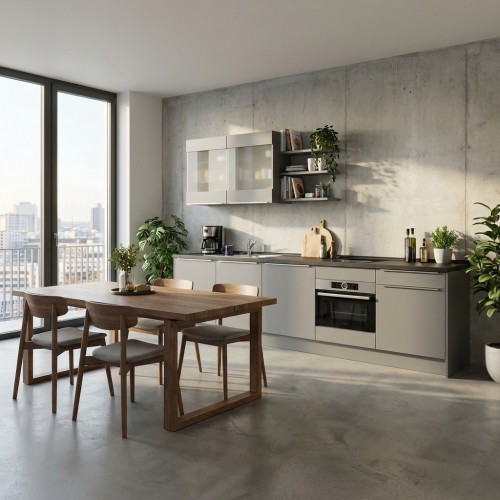 B&uuml;rok&uuml;che 305 cm mit seitlichen Wangen