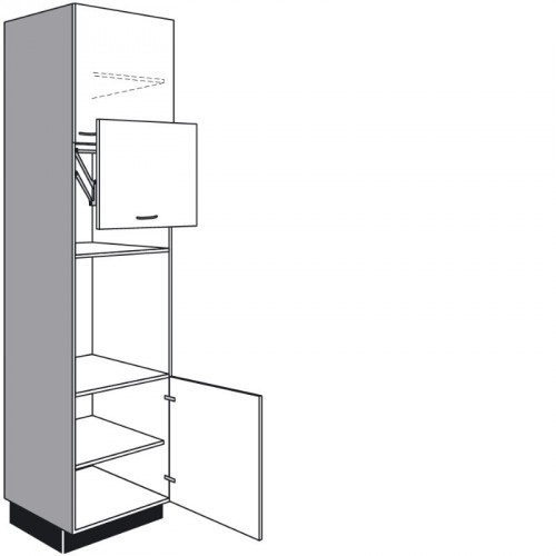 Hochschrank für Einbaugeräte mit 1 Lifttür, 2 Drehtüren