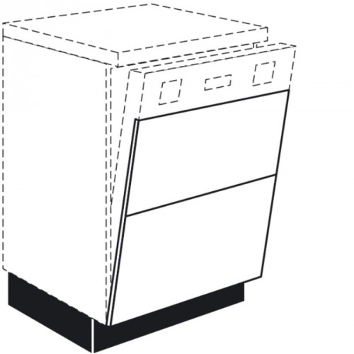Frontplatte für integrierte Unterbau-Geschirrspülmaschinen mit verstifteter Front