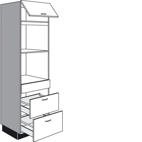 Geräteschrank mit 1 Blende und 2 Auszüge