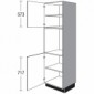 Seitenschrank für Einbaugeräte mit 2 Drehtüren [2/21]