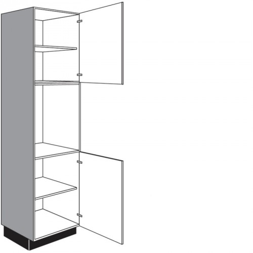 Seitenschrank für Einbaugeräte mit 2 Drehtüren und 2 verstellbare Fachböden
