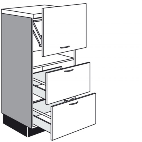 Highboard für Einbaugeräte mit 2 Auszüge 1 Lifttür