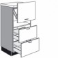 Highboard für Einbaugeräte mit 2 Auszüge 1 Lifttür [1/21]