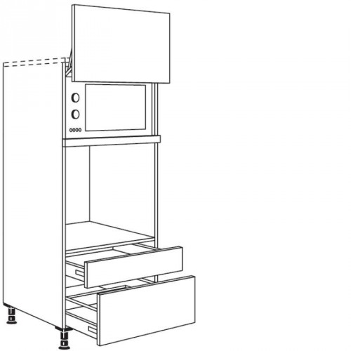 Highboard für Geräte-Umbauten für Mikrowelle und Backofen