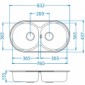 Doppelrundspüle Form 50 in Edelstahl Glatt oder Leinenstruktur [3/4]