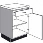 Unterschrank mit 1 Schubkasten und 1 Drehtür [1/16]