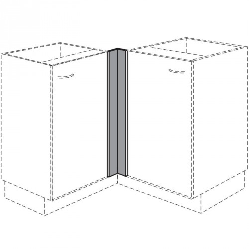 Eckpassleiste/Eckblende für Unterschränke in Frontfarbe