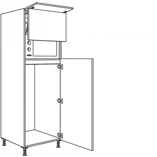 Hochschrank Geräte-Umbau für Kühlautomat und Mikrowelle