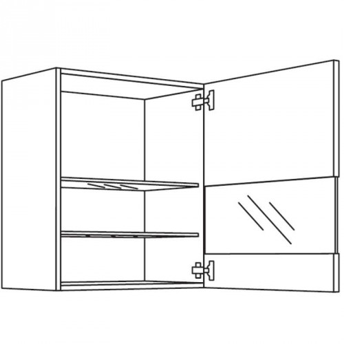 Wandschrank mit 1 Segmentglastür