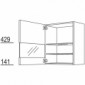 Wandschrank mit 1 Segmentglastür [2/13]