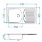 Spüle Basic 150 mit Abtropffläche Edelstahl [3/4]