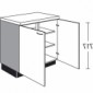 Unterschrank mit 2 Drehtüren und 2 verstellbare Fachböden [2/16]