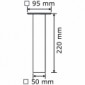 Barkonsole Vierkant gerade 50 x 50 mm [2/3]