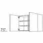 Oberschrank Wandschrank W90-01 mit 2 Drehtüren und 2 verstellbare Einlegeböden [4/4]