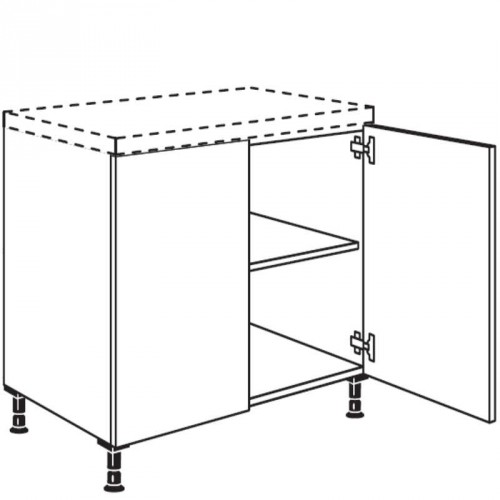 Unterschrank mit 2 durchgehenden Türen