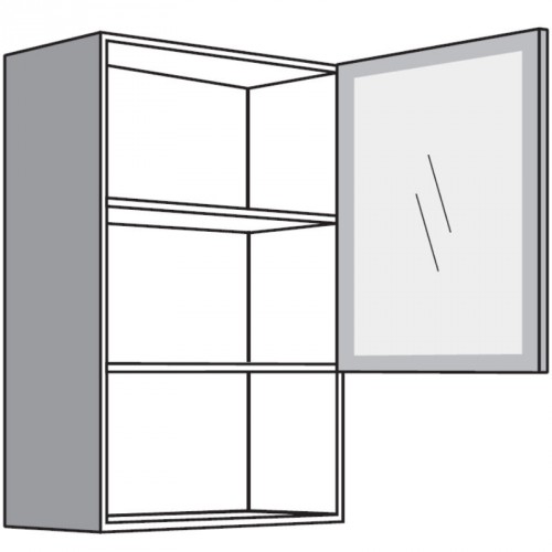 Hängeschrank mit Glasdrehtür Vollglas