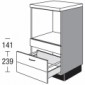 Maxi Unterschrank für Einbauherde mit 1 Auszug [2/16]