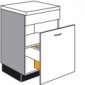 Spülen-Unterschrank mit 1 Auszug und Abfalleimern 2x13+1x17 Liter zur Mülltrennung [1/17]