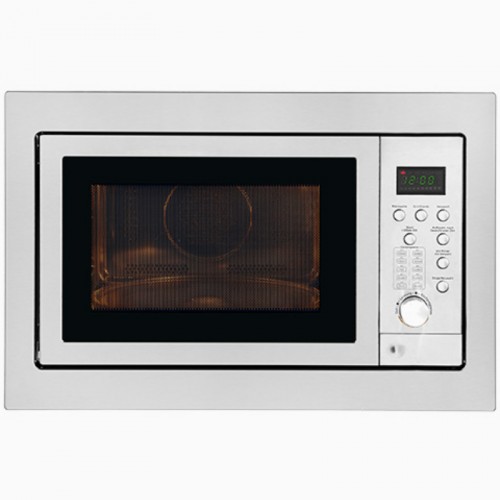 Einbau-Mikrowelle in schwarz mit Grill und Heißluft
