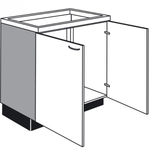 Spülen Unterschrank mit 2 Drehtüren