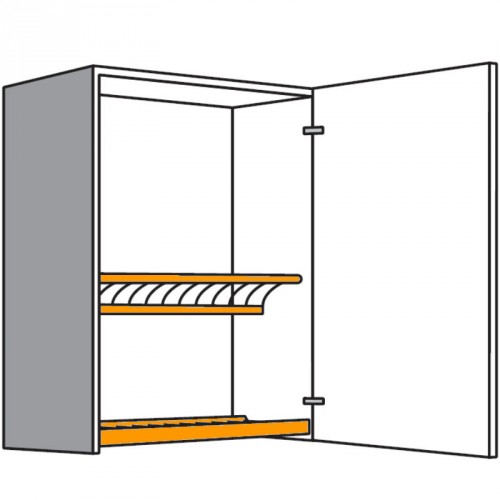 Geschirrtrocknerschrank mit 1 Drehtür