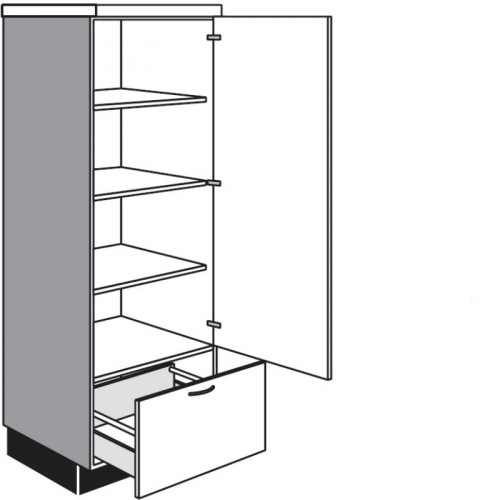 Highboardschrank mit 1 Drehtür und 1 Auszug