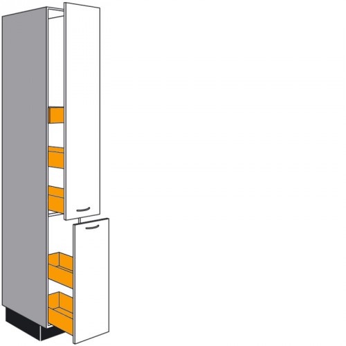 Seiten-Apothekerschrank für Vorräte mit 2 Auszüge