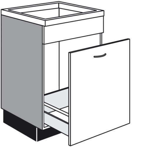 Spülen Unterschrank mit 1 Auszug und 1 feste Blende