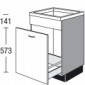 Spülen Unterschrank mit 1 Auszug und 1 feste Blende [2/16]