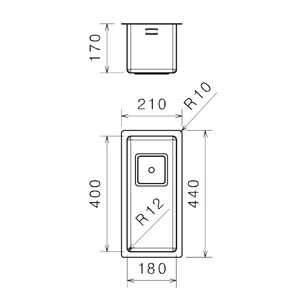 Unterbau- oder Flächenbündige Spüle