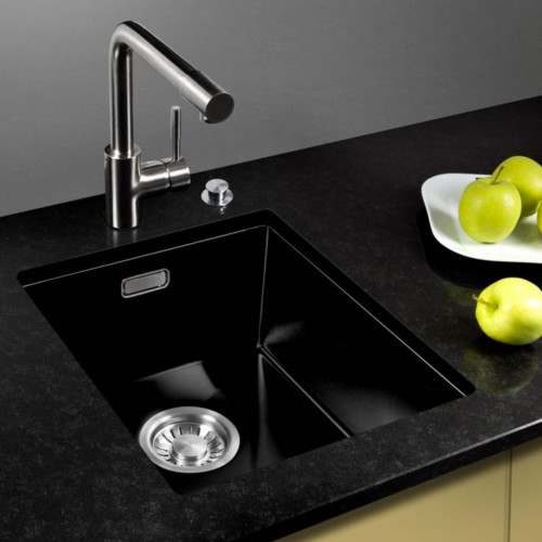 Spülbecken schwarz emailliert