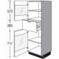 Highboard mit 2 Glasdrehtüren und 1 Auszug [2/17]