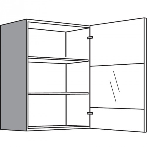 Hängeschrank mit 1 Segmentglastür