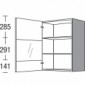 Hängeschrank mit 1 Segmentglastür [2/17]