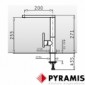 Geradliniger Einhebelmischer mit flachem Auslauf-Oberteil Pyramis Grazia Chrom glänzend mit schwarz [2/2]