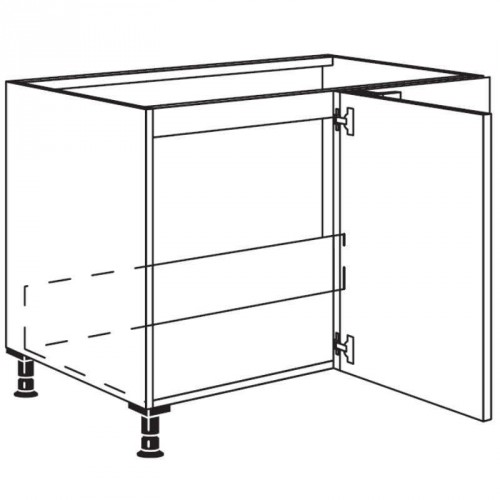 Spülen-Eckschrank mit 1 durchgehende Tür