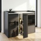 modulLINE ML 120F KOA Minik&uuml;che aus Holz mit Mikrowellenofen und 2 Ausz&uuml;ge [3/25]