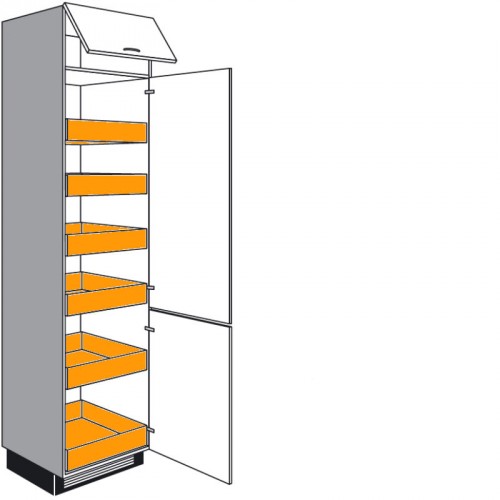 Seitenschrank für Vorräte mit 2 Drehtüren