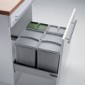 50L Abfallsammler Pullboy variabel von Wesco mit 4 Einzeldeckeln [1/1]
