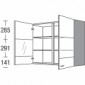 Hängeschrank mit 2 Segmentglastüren [2/17]