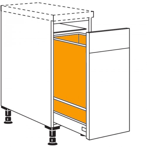 Unterschrank mit Wertstoffsammler Fronten verstiftet