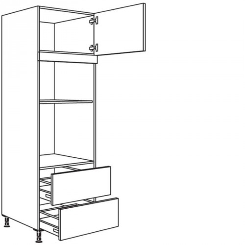 Hochschrank für Geräte-Umbauten, Backofen und Mikrowelle 590, 380 mm Nische